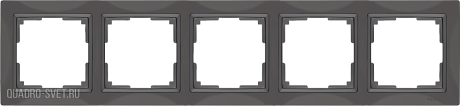 Рамка на 5 постов (серо-коричневый, basic) Werkel WL03-Frame-05
