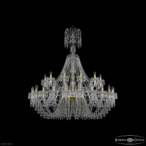 Большая хрустальная люстра Bohemia IVELE Crystal 1410/24+12/530/XL-156 G V0300