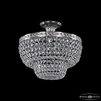 Хрустальная потолочная люстра Bohemia IVELE Crystal 19101/35IV Ni