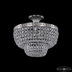 Хрустальная потолочная люстра Bohemia IVELE Crystal 19101/35IV Ni