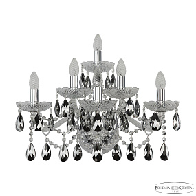 Бра с хрусталем Bohemia IVELE Crystal 1413B/3+2+1/240/XL Ni K781