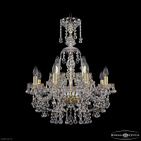 Хрустальная подвесная люстра Bohemia IVELE Crystal 1409/8+4/195/XL-68 G