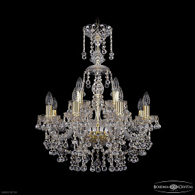 Хрустальная подвесная люстра Bohemia IVELE Crystal 1409/8+4/195/XL-68 G
