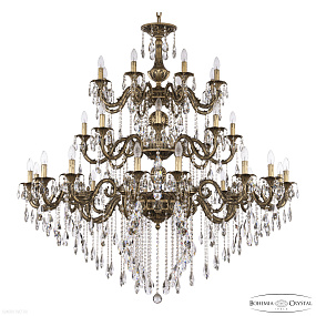 Большая хрустальная люстра Bohemia IVELE Crystal AL79104/16+8+8/550/3d B AGB