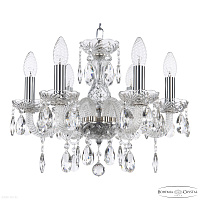 Хрустальная подвесная люстра Bohemia IVELE Crystal 117/6/141 Ni