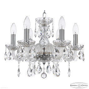Хрустальная подвесная люстра Bohemia IVELE Crystal 117/6/141 Ni