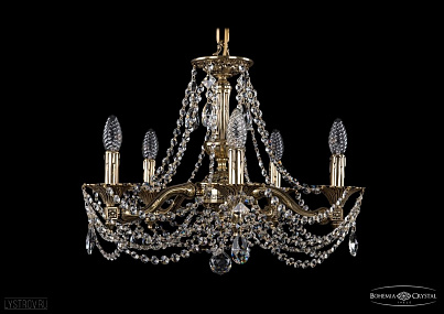 Литая подвесная люстра с хрусталем Bohemia IVELE Crystal 1710/5/160/C/GB