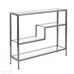 Консольный столик с полкой в прихожую AllConsoles  1012-CS clear