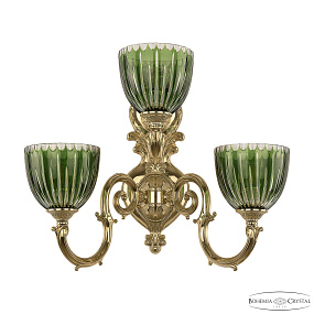 Бра Bohemia Ivele Crystal Verona 7203B16/2+1/210 G P1 U Clear-Green/H-1K