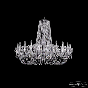 Большая хрустальная люстра Bohemia IVELE Crystal 1402/24/530 Ni