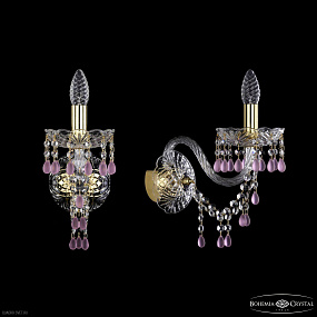 Бра с хрусталем Bohemia IVELE Crystal 1410B/1/195/XL G V7010