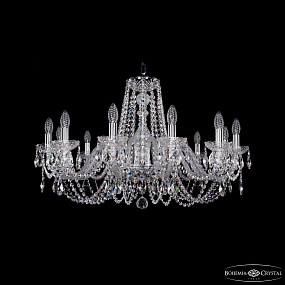 Хрустальная подвесная люстра Bohemia IVELE Crystal 1402/12/300/Ni