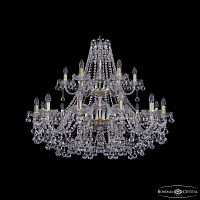 Большая хрустальная люстра Bohemia IVELE Crystal 1409/12+6/360/2d G