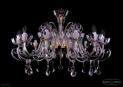 Хрустальная подвесная люстра Bohemia IVELE Crystal 1333/12/380/G