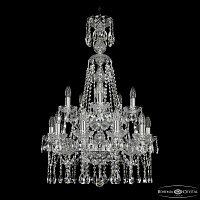 Хрустальная подвесная люстра Bohemia IVELE Crystal 1413/10+5/200/XL-90/2d Ni