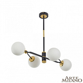 Потолочная люстра Arte Milano 272708/4 BK/GD