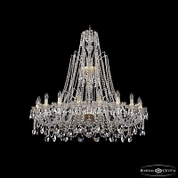 Хрустальная подвесная люстра Bohemia IVELE Crystal 1411/20/400/XL-120/G