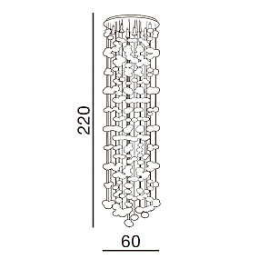 Каскадная люстра Azzardo Luvia 220 XXL AZ1296