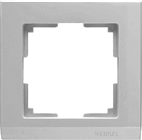 Рамка на 1 пост (серебряный) Werkel WL04-Frame-01