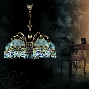 Люстра подвесная ARTGLASS CASSANDRA V. BRASS ANTIQUE CE