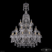 Большая хрустальная люстра Bohemia IVELE Crystal 1403/16+8+4/300/XL-131/3d Pa