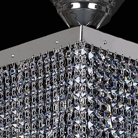 Люстра потолочная ARTGLASS LEANDRA 300x300 NICKEL CE