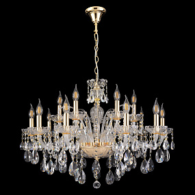 Подвесная хрустальная люстра Crystal Lux MONICA SP10+5 GOLD