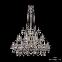 Большая хрустальная люстра Bohemia IVELE Crystal 1411/20+10+5/400/h-158/3d G