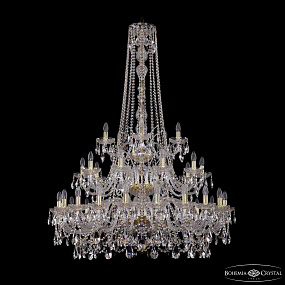 Большая хрустальная люстра Bohemia IVELE Crystal 1411/20+10+5/400/h-158/3d G