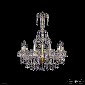 Хрустальная подвесная люстра Bohemia IVELE Crystal 1403/10/195/XL-65 G