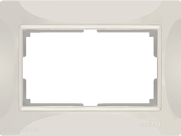 Рамка для двойной розетки (слоновая кость, basic) Werkel WL03-Frame-01-DBL-ivory