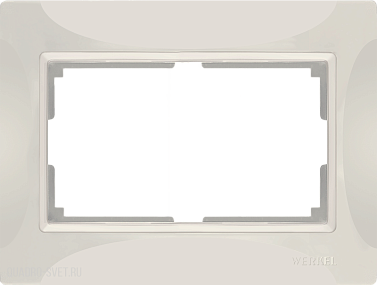 Рамка для двойной розетки (слоновая кость, basic) Werkel WL03-Frame-01-DBL-ivory