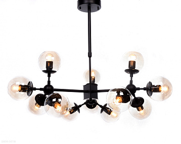 Потолочная люстра Lumina Deco ZODIAK LDP 160-12 BK