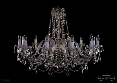 Хрустальная подвесная люстра Bohemia IVELE Crystal 1411/12/380-72/G