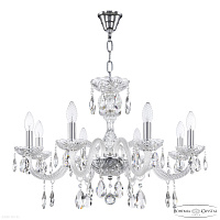 Хрустальная подвесная люстра Bohemia IVELE Crystal 117/8/240 Ni