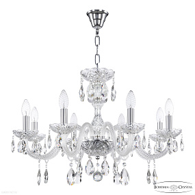 Хрустальная подвесная люстра Bohemia IVELE Crystal 117/8/240 Ni