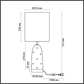 Настольная лампа Odeon Light POLLEN 5424/1T