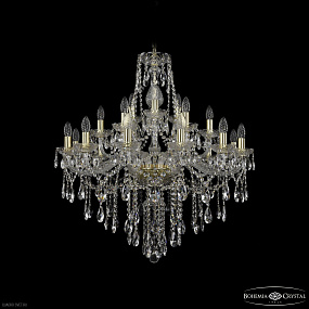 Большая хрустальная люстра Bohemia IVELE Crystal 1415/12+6+3/300 G