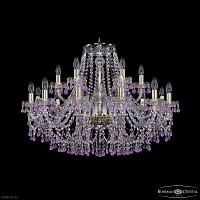 Большая хрустальная люстра Bohemia IVELE Crystal 1410/12+6/300 G V7010