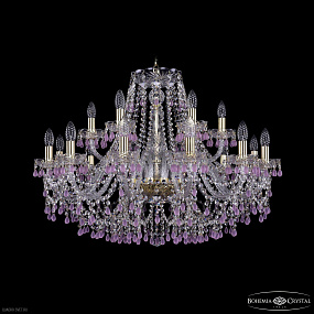 Большая хрустальная люстра Bohemia IVELE Crystal 1410/12+6/300 G V7010