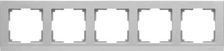 Рамка на 5 постов (серебряный) Werkel WL04-Frame-05