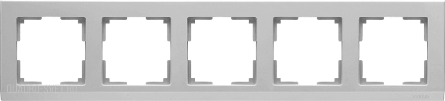 Рамка на 5 постов (серебряный) Werkel WL04-Frame-05