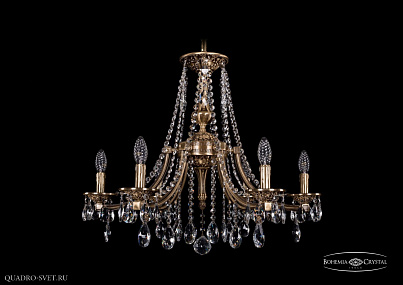 Литая подвесная люстра с хрусталем Bohemia IVELE Crystal 1771/6/220/A/FP