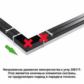 Светильник-соединитель "L"- образный с одним сетевым входом NOVOTECH BITS 359117