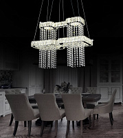 Хрустальная подвесная светодиодная люстра Lumina Deco Osteria DDP 6971