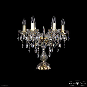 Настольная лампа с хрусталем Bohemia IVELE Crystal 1415L/6/141-39 G