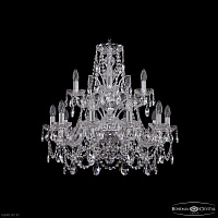 Хрустальная подвесная люстра Bohemia IVELE Crystal 1411/10+5/240/2d Ni