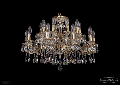 Литая подвесная люстра с хрусталем Bohemia IVELE Crystal 1703/20/225/A/GW