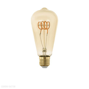 Лампа светодиодная ST64, 5W(E27), 350lm, 2200K янтарный, день-ночь EGLO LM_LED_E27 11887