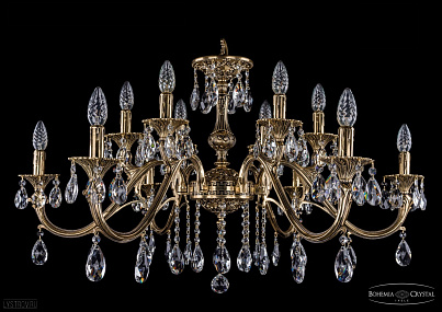 Литая подвесная люстра с хрусталем Bohemia IVELE Crystal 1703/12/360/A/GB